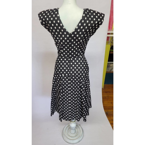 vintage 90s Jamie polka dot dress XS/S - Picture 3 of 5